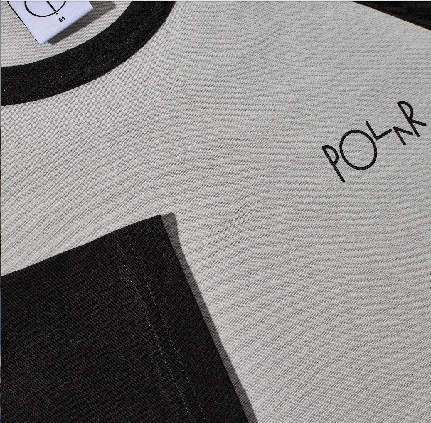 3/4 Sleeve Tee - Black/Silver - Image 3