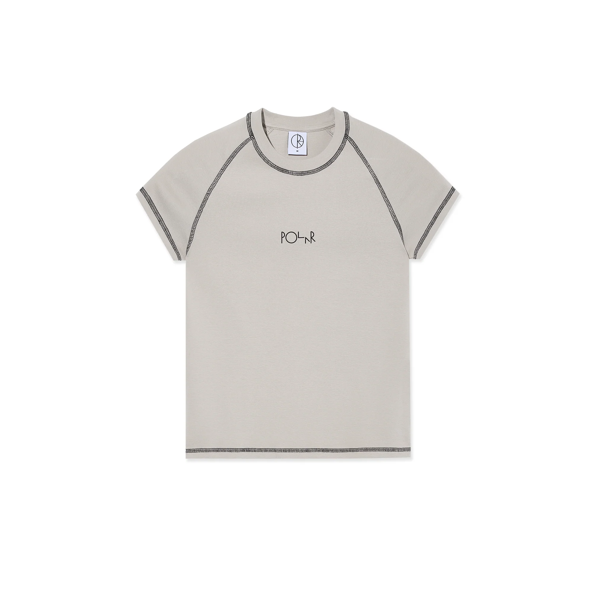 Baby Tee | Script Logo - Grey/Black