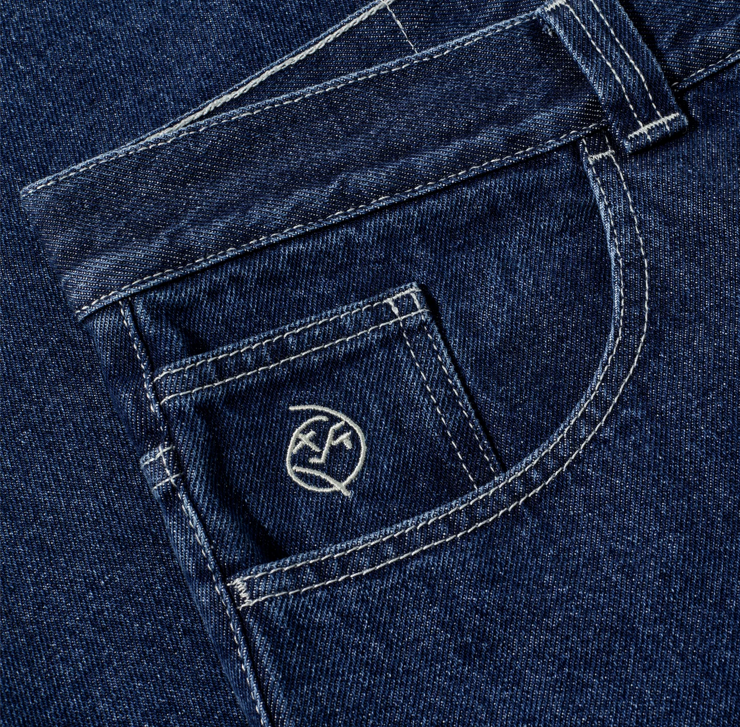 Big Boy Pants - Dark Blue w/ White Stitching - Image 4