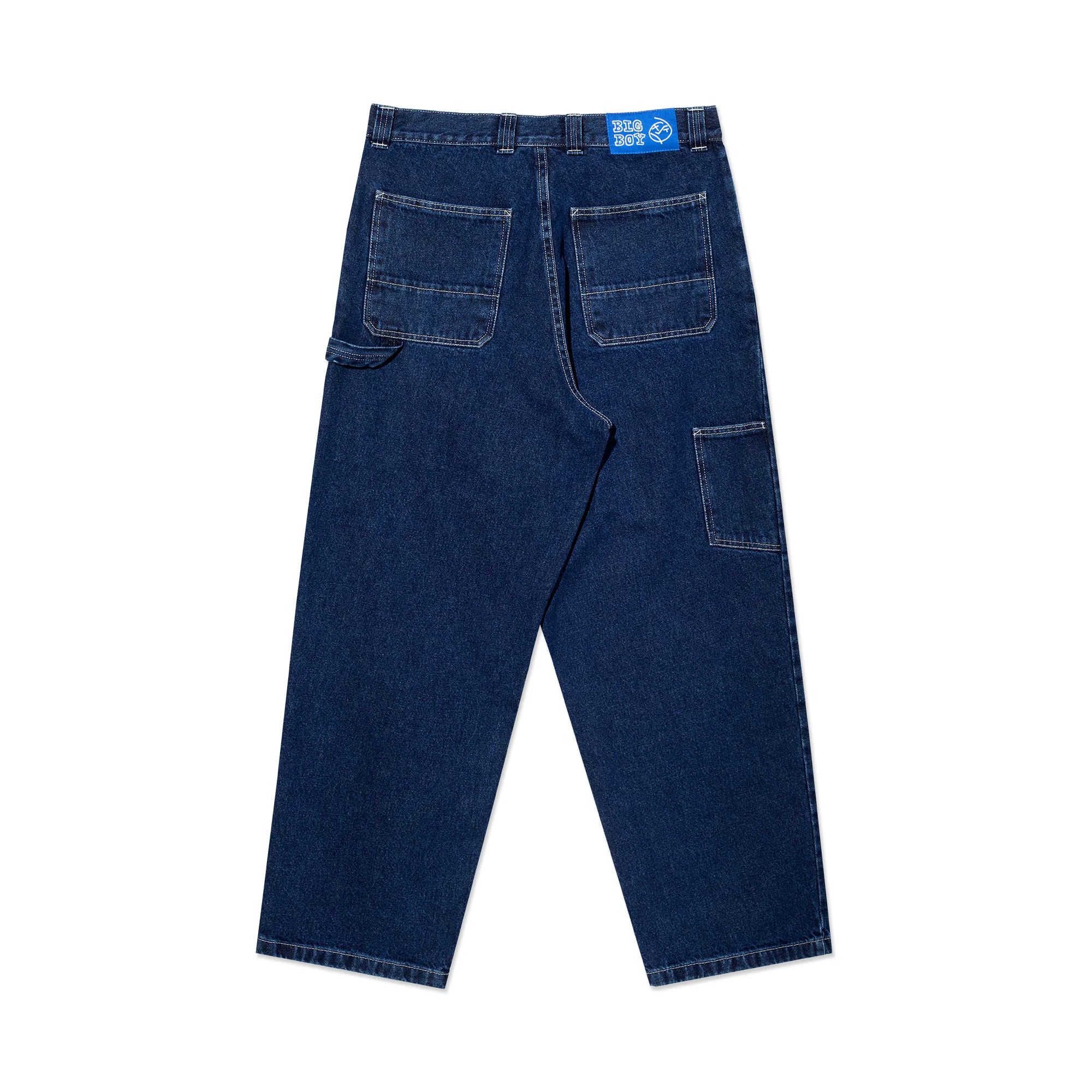 Big Boy Work Pants - Dark Blue w/ White Stitching - Image 2