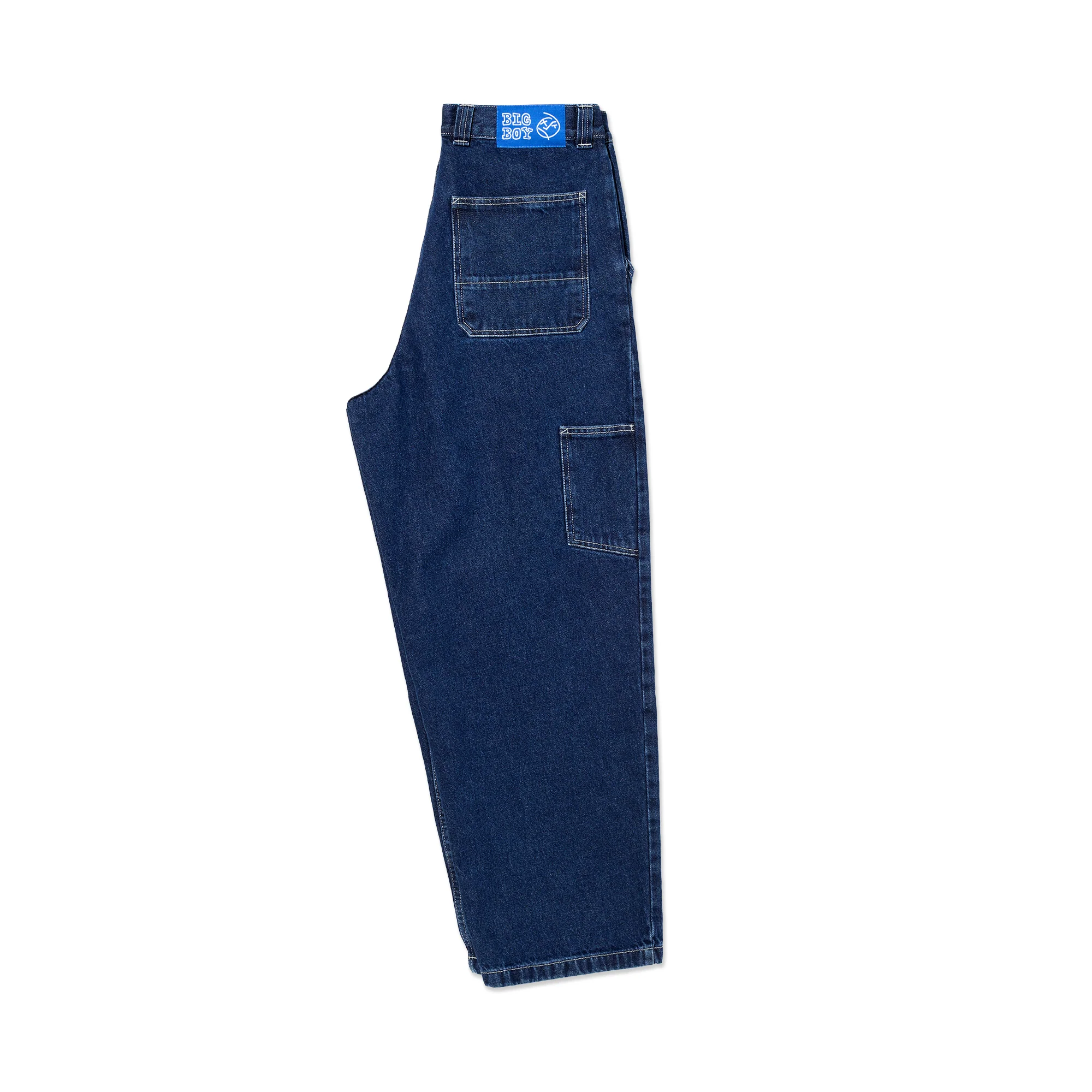 Big Boy Work Pants - Dark Blue w/ White Stitching - Image 3