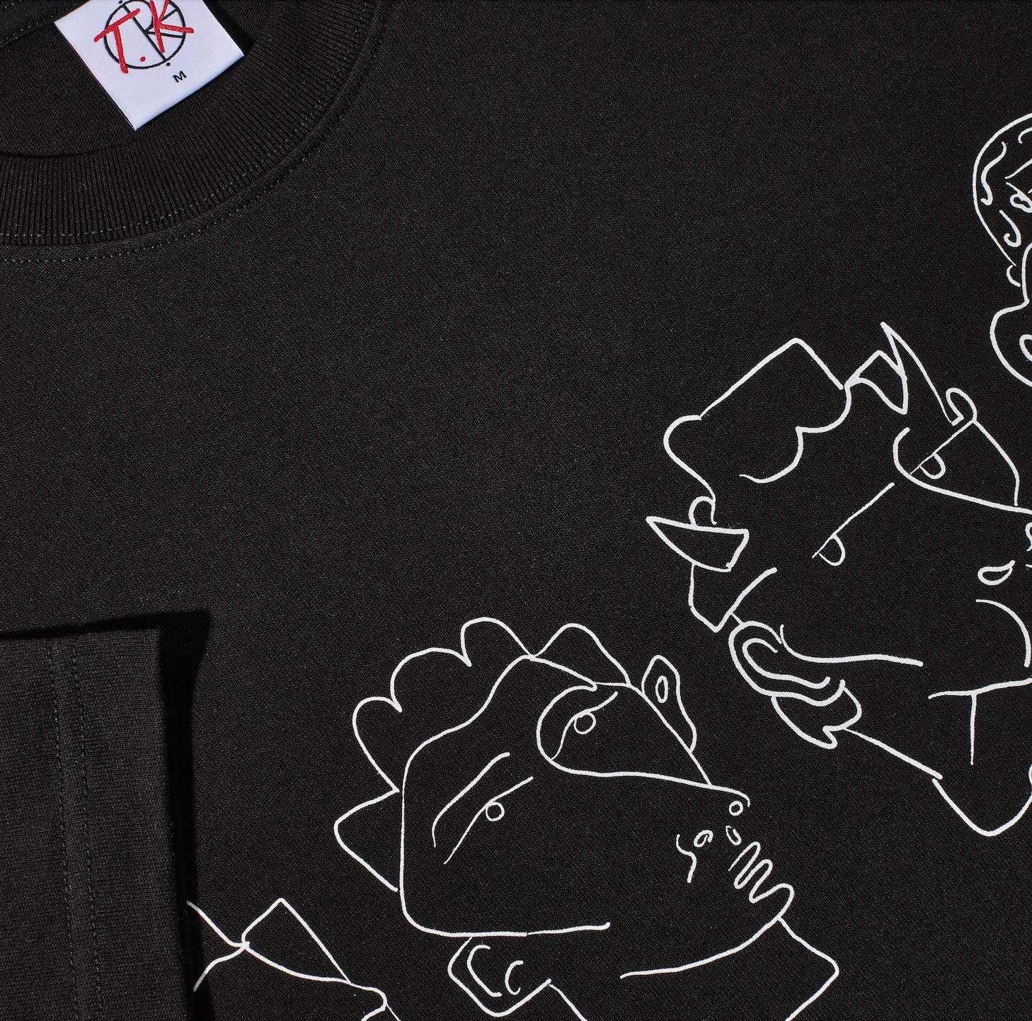 Contrast Tee | 8 Heads - Black/White - Image 3
