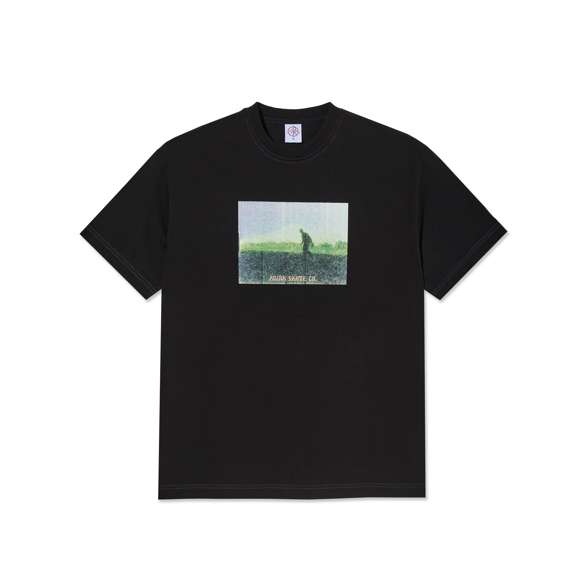 Contrast Tee | Beach Walk - Black/Purple