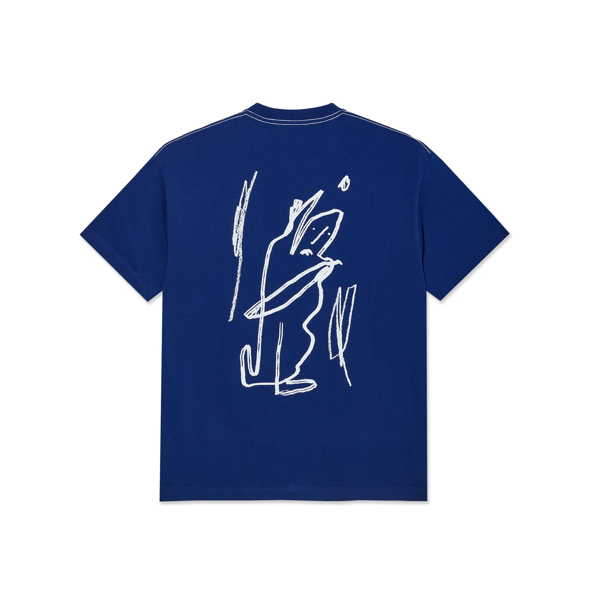 Contrast Tee | Doodle - Ultramarine/White - Image 2
