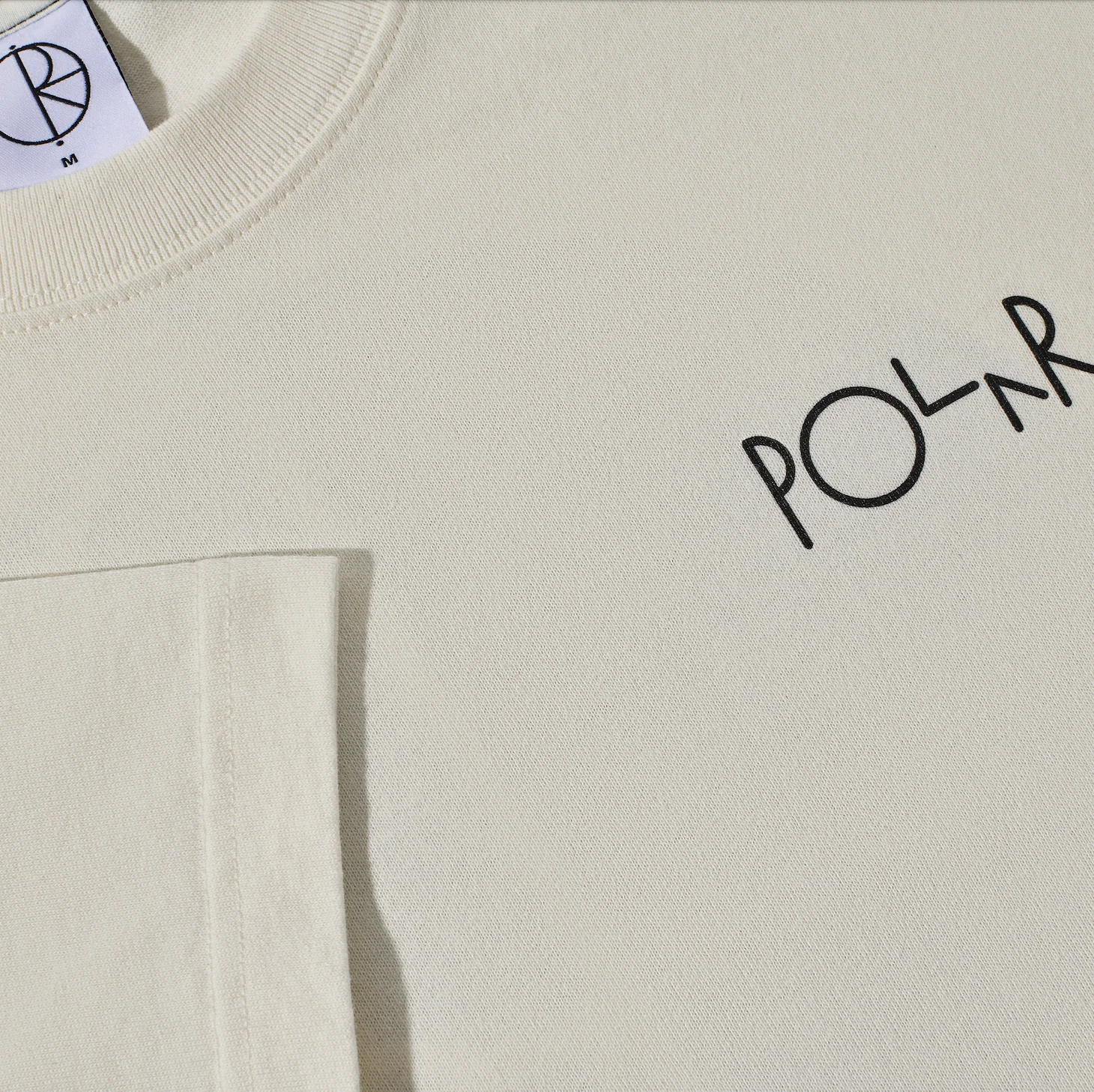 Contrast Tee | Fill Logo - Ivory/Black - Image 3