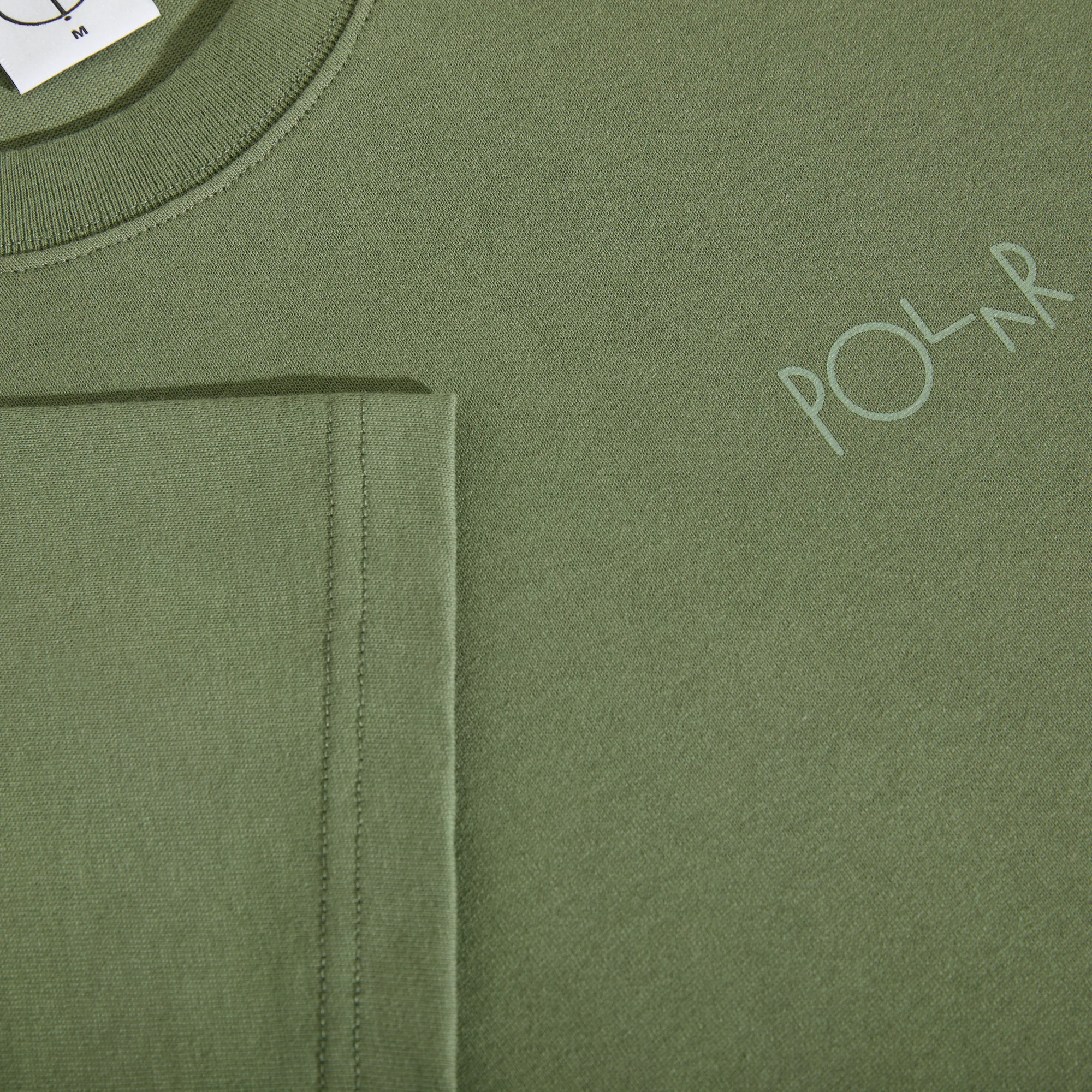 Contrast Tee | Stroke Logo - Moss Green - Image 3
