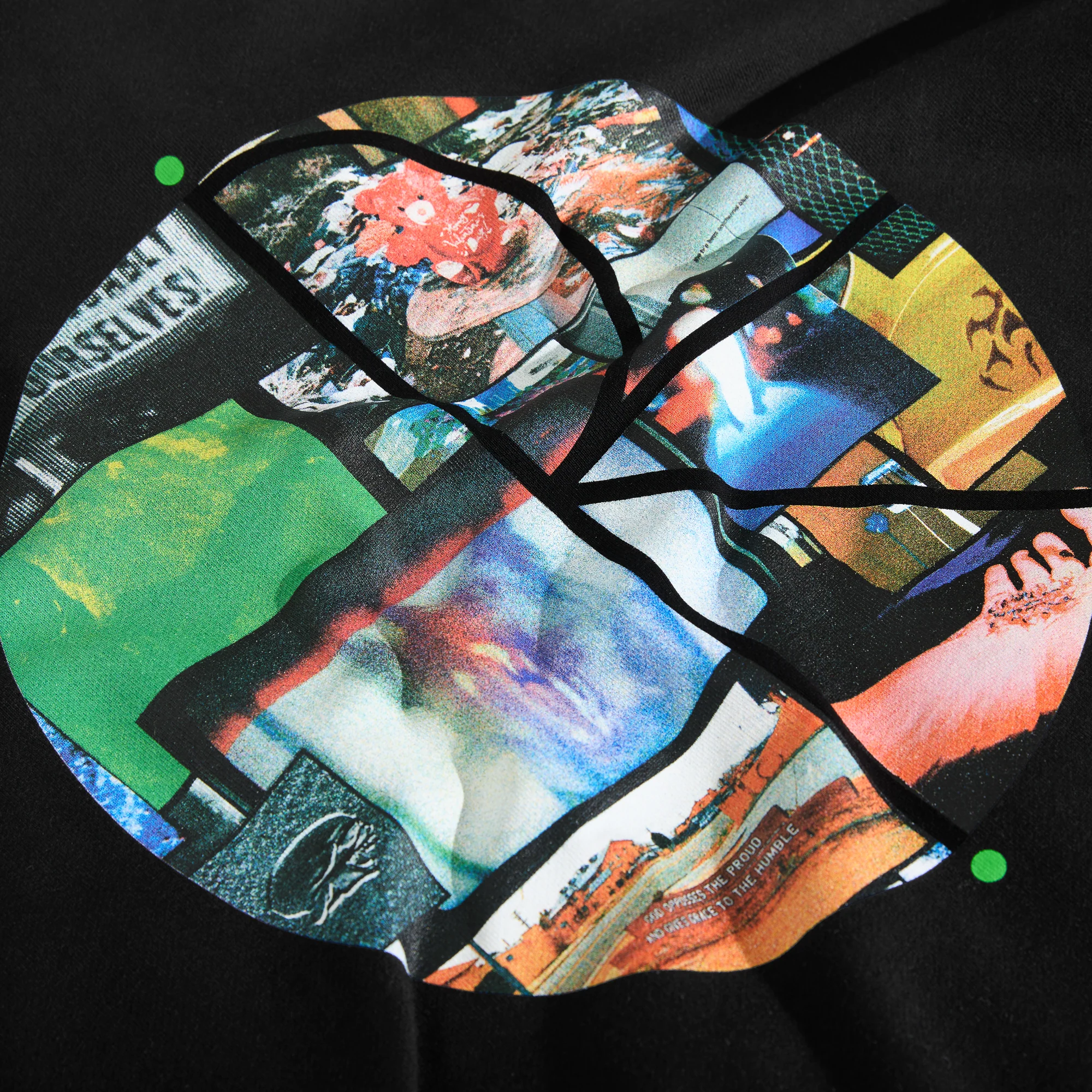 Dave Hoodie | Fill Logo | Ourselves Collage - Black - Image 4