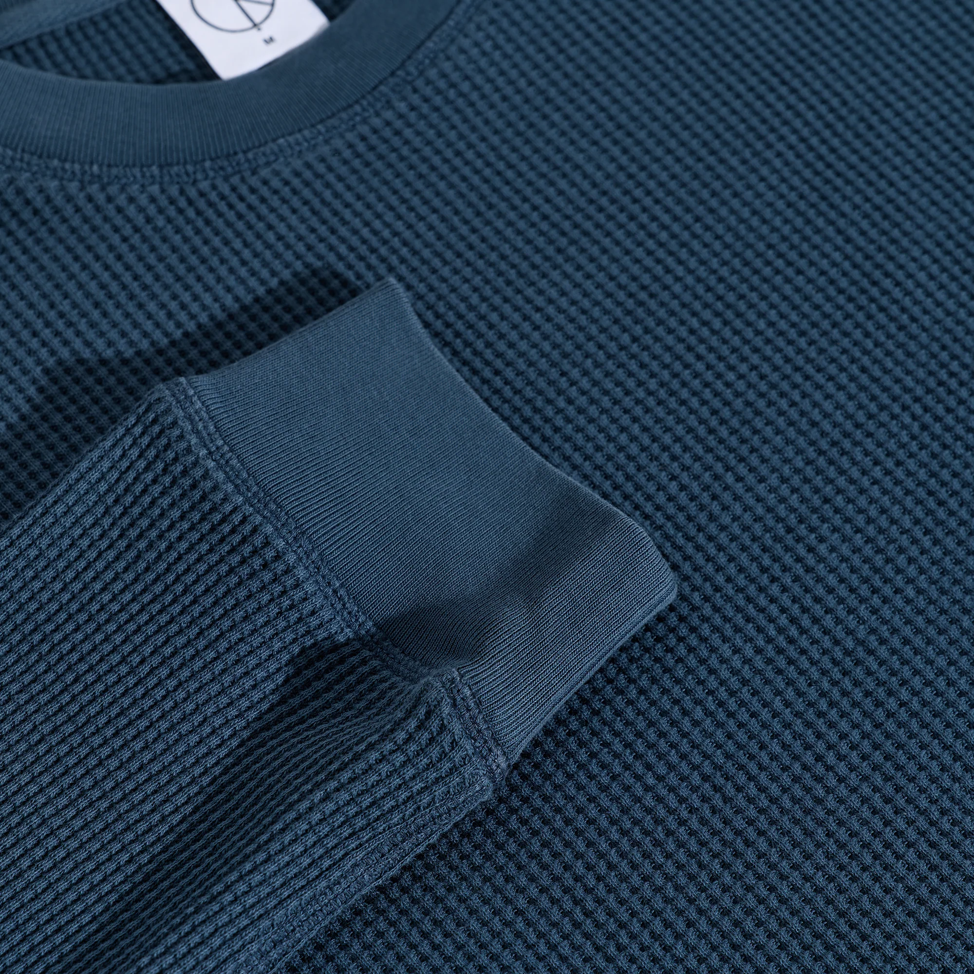 Dylan LS Tee | Waffle - Space Blue - Image 3