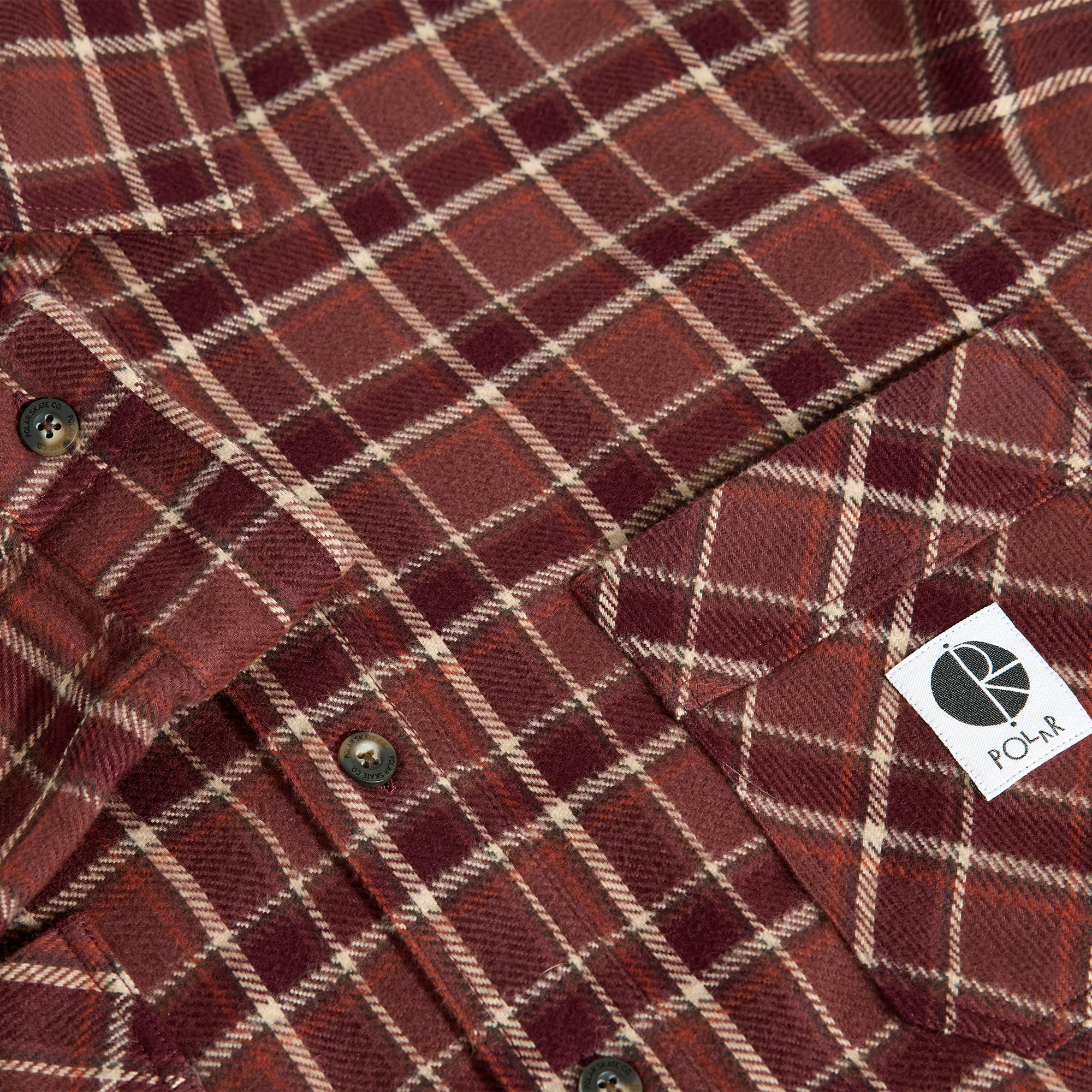 Mike LS Shirt | Flannel - Oxblood Check - Image 3