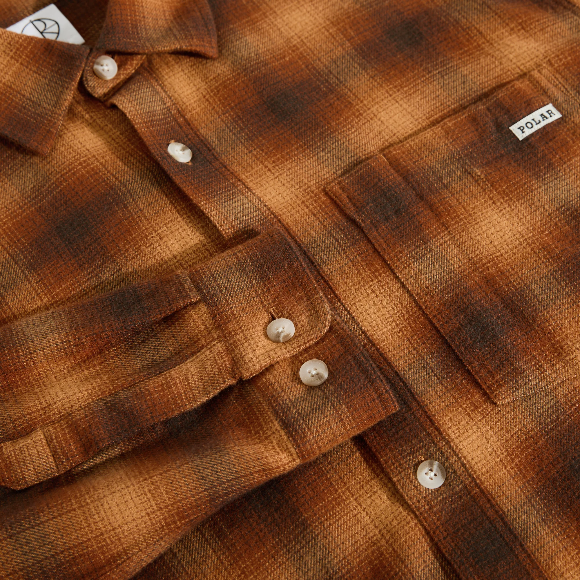 Mitchell LS Shirt | Shadow Check - Caramel - Image 3