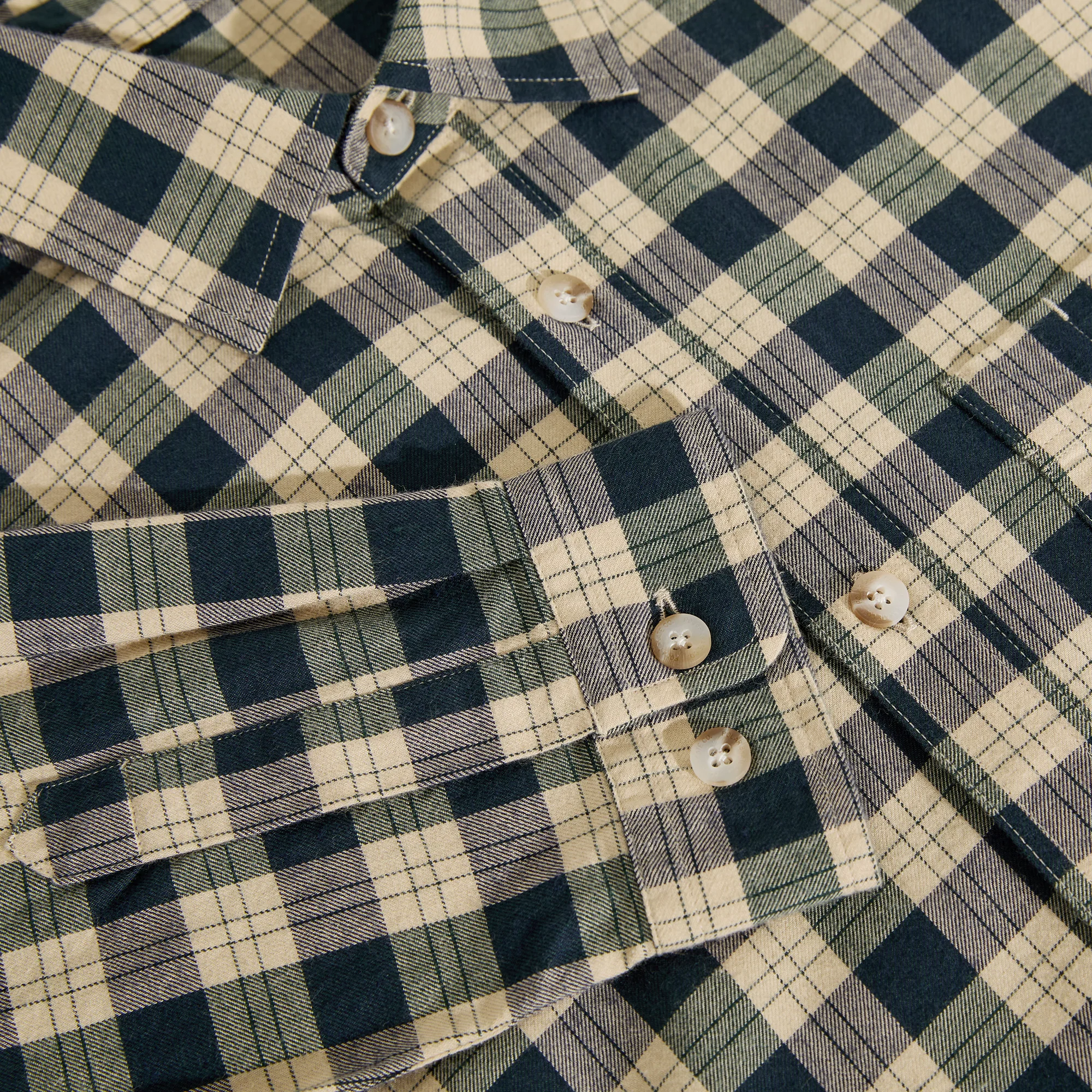 Mitchell LS Shirt - Teal/Butter - Image 3