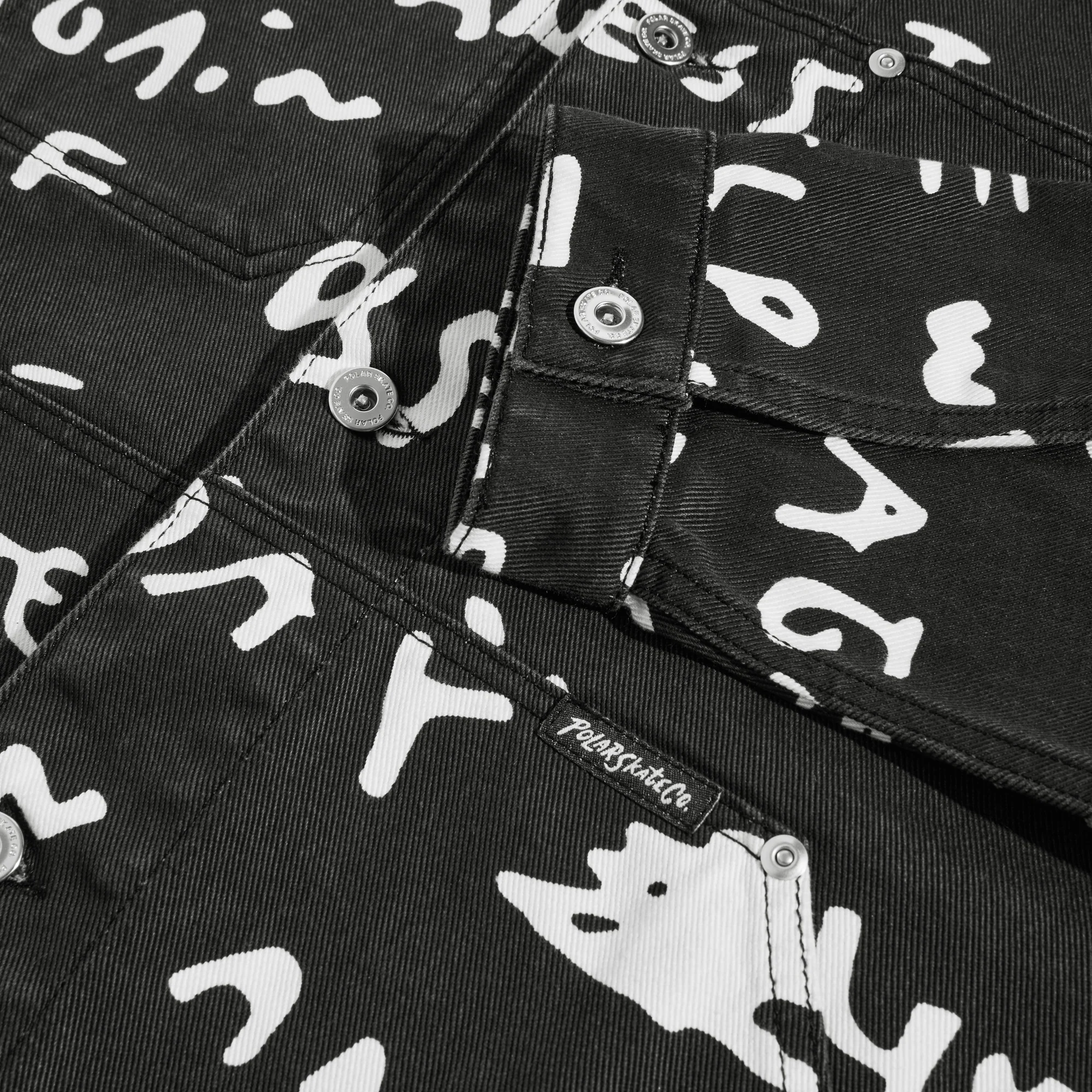 Patrik Jacket | Sad Notes - Black / White - Image 4