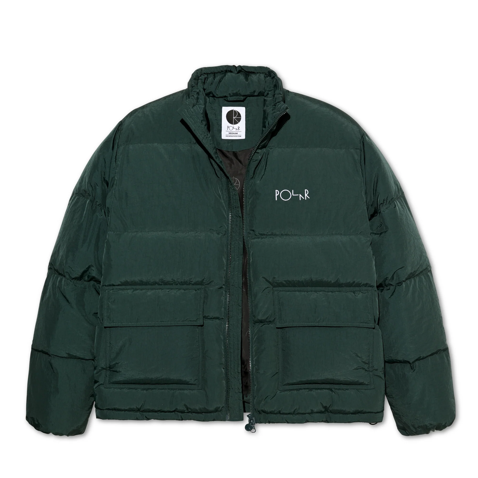 Pocket Puffer Jacket | Dark Teal - Image 2