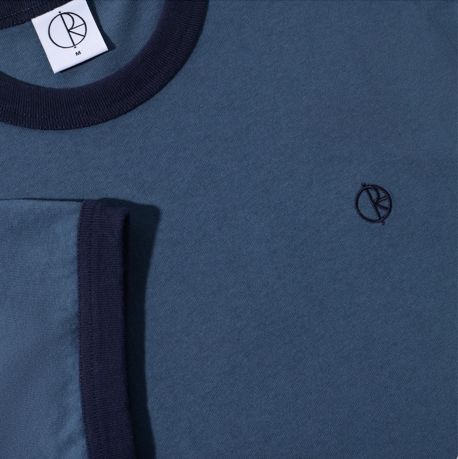 Ringer Tee - Grey Blue/Dark Blue - Image 3