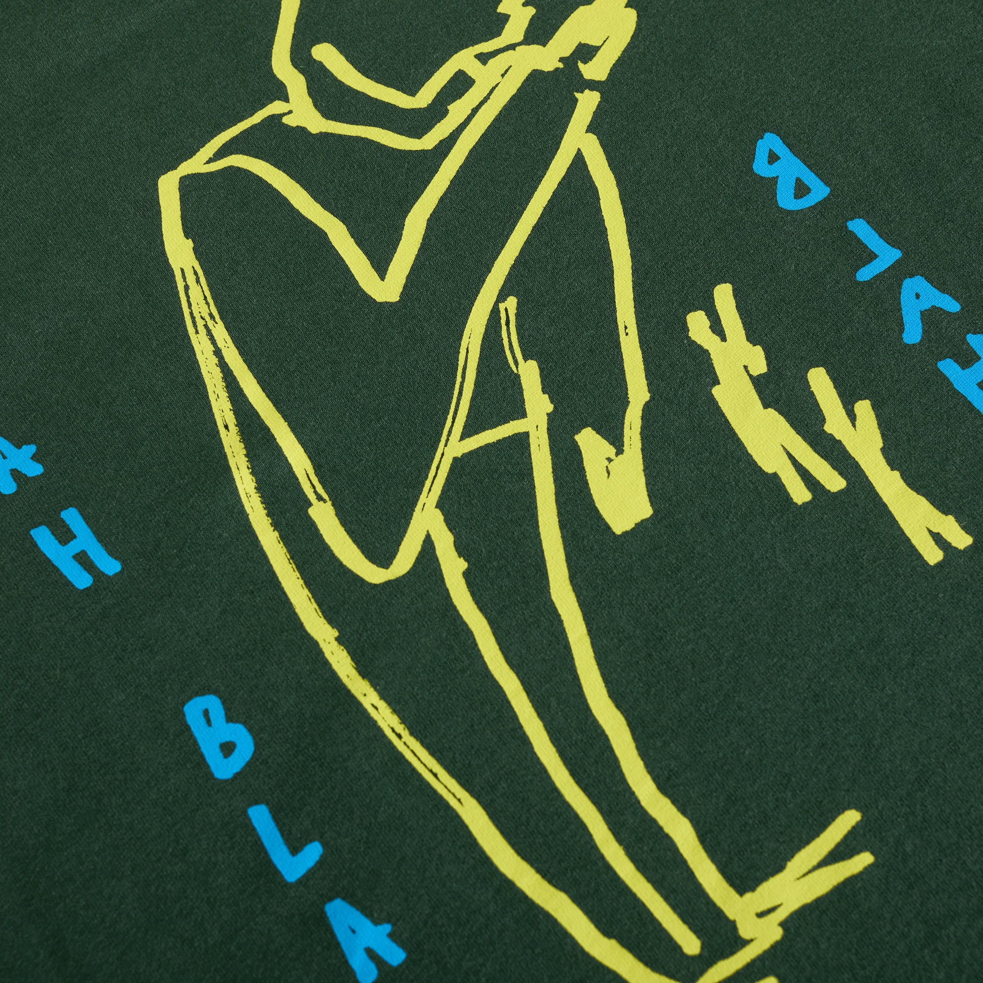 Tee | Blah Blah Blah - Dark Green - Image 4