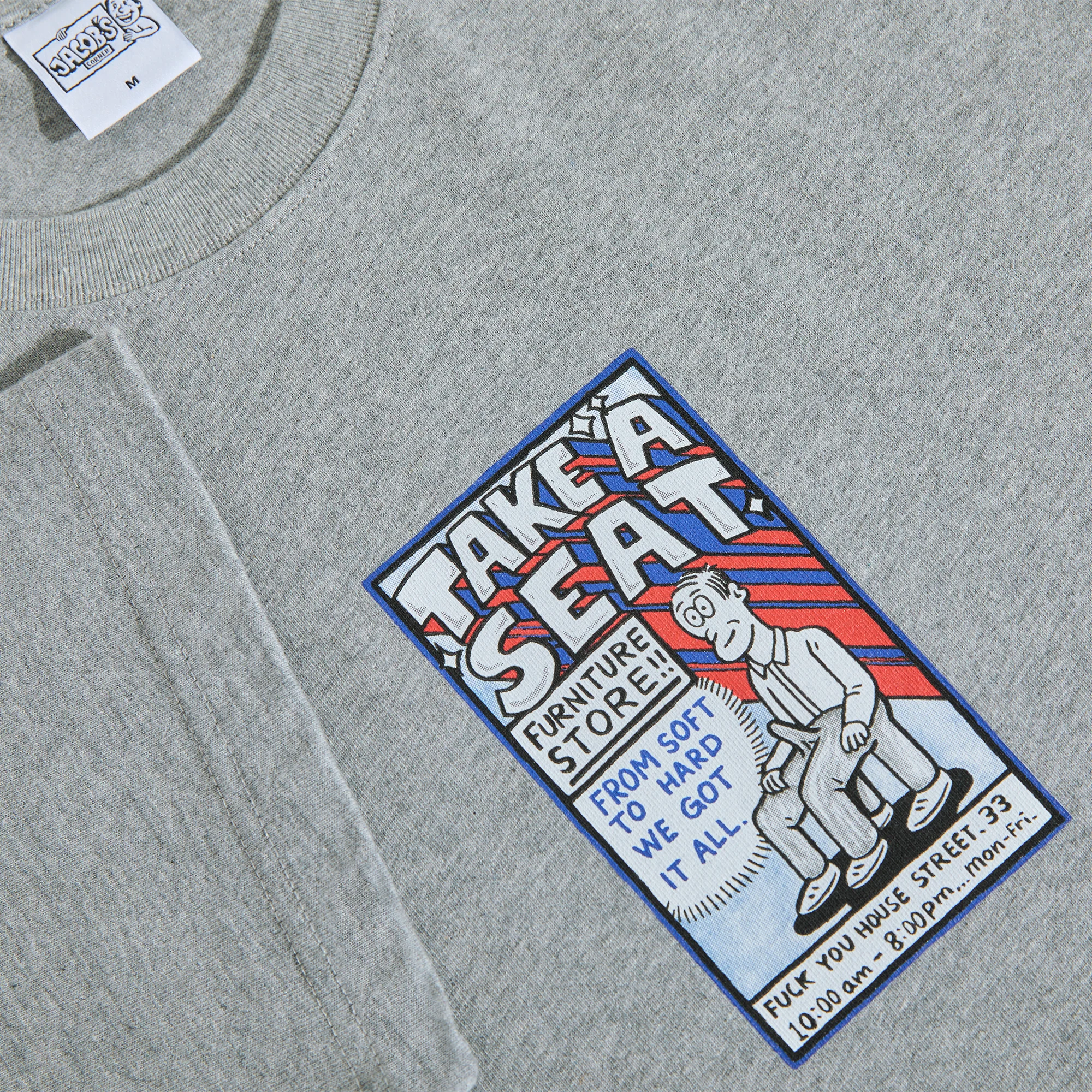Tee | Take A Seat - Heather Grey - Image 3