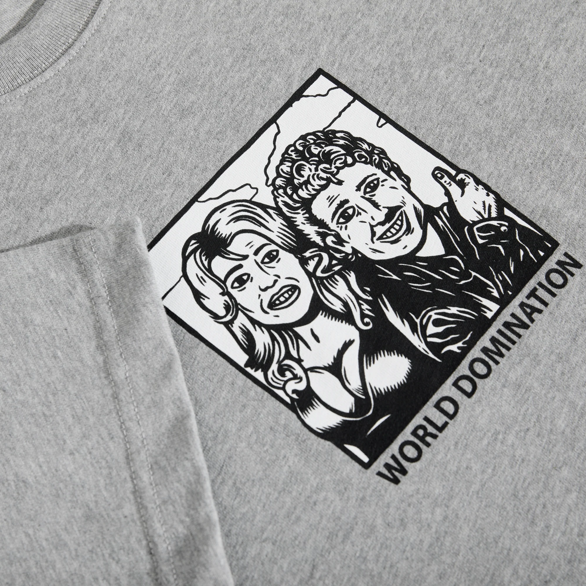 Tee | World Domination - Heather Grey - Image 3